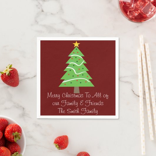 Aangepaste kerstboodschap servetten (Insitu)