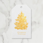 AANGEPASTE KERSTBOOM ECHTE Folie Gift Label (Voorkant)