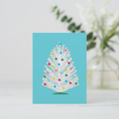 Aangepaste Kerstboom Kerstkaart Mid Century Stijl Feestdagenkaart (Staand voorkant)