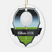 Aangepaste kerstboom voor Golf Keramisch Ornament (Links)