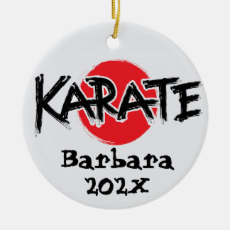 Aangepaste kerstboom voor Karate Keramisch Ornament