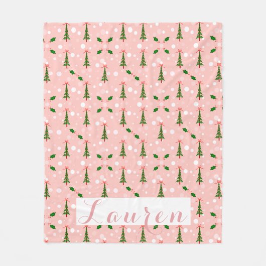 Aangepaste kerstboomklep fleece deken (Voorkant)
