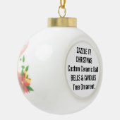 Aangepaste kerstboomversiering met keramische kera bal ornament (Links)