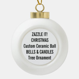 Aangepaste kerstboomversiering met keramische kera bal ornament