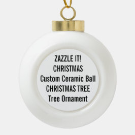 Aangepaste kerstboomversiering met keramische kera bal ornament