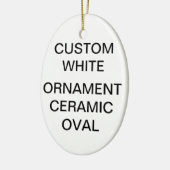 Aangepaste kerstboomversiering met ovaal Porcelain Keramisch Ornament (Links)