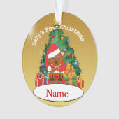 Aangepaste kerstboomversiering voor baby's ornament (voorkant)
