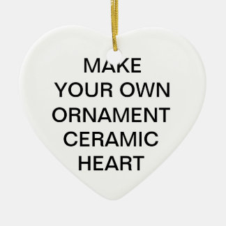 Aangepaste kerstboomversiering voor hartsporselein keramisch ornament