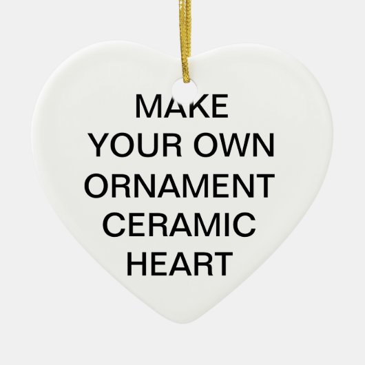 Aangepaste kerstboomversiering voor hartsporselein keramisch ornament (Voorkant)