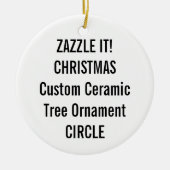 Aangepaste kerstboomversiering voor keramische rot keramisch ornament (Voorkant)