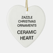 Aangepaste kerstboomversiering voor Porcelain Hear Keramisch Ornament (Rechts)