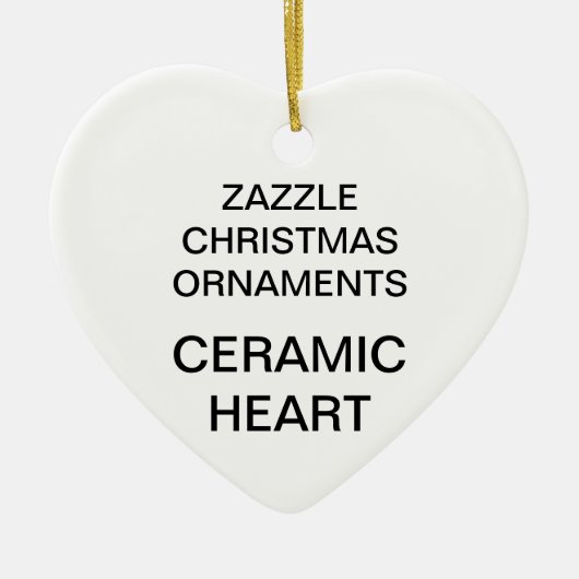 Aangepaste kerstboomversiering voor Porcelain Hear Keramisch Ornament (Voorkant)