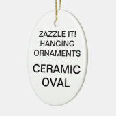 Aangepaste kerstboomversiering voor Porcelain Oval Keramisch Ornament (Links)