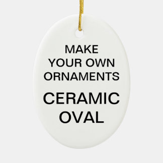 Aangepaste kerstboomversiering voor Porcelain Oval Keramisch Ornament