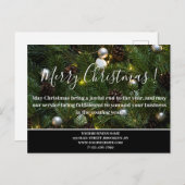 Aangepaste kerstbusiness feestdagenkaart (Voorkant / Achterkant)