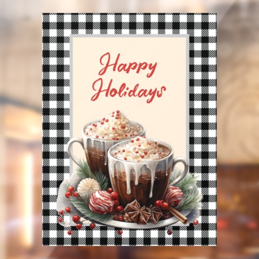 Aangepaste kerstcacao raamsticker (Vel 2)