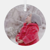 Aangepaste kerstcadeau voor foto's | glas ornament (Achterkant)