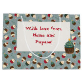 Aangepaste kerstcadeau voor kerstcadeaus groot cadeauzakje (Achterkant)