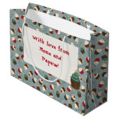 Aangepaste kerstcadeau voor kerstcadeaus groot cadeauzakje (Achterkant Gekanteld)