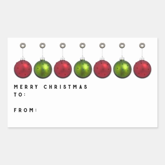 Aangepaste kerstcadeaulabels rechthoekige sticker (Voorkant)