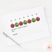 Aangepaste kerstcadeaulabels rechthoekige sticker (Envelop)