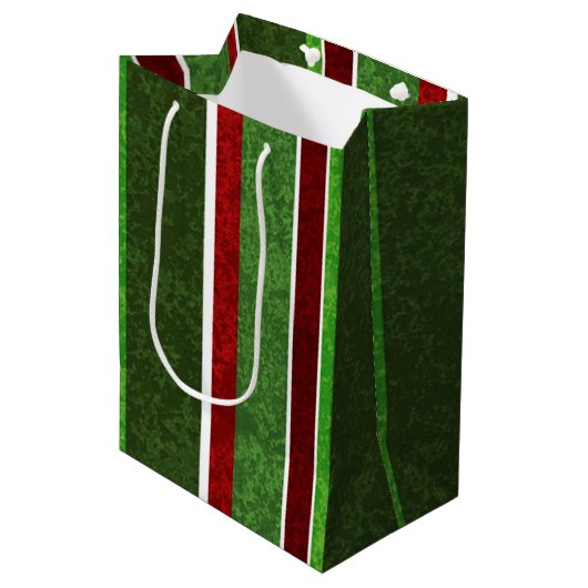 Aangepaste kerstcadeaus medium cadeauzakje (Voorkant Gekanteld)