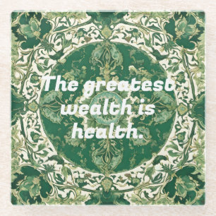 Aangepaste kerstcadeaus voor fysiotherapeuten glazen onderzetter