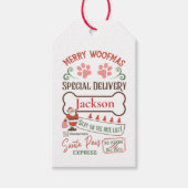 Aangepaste kerstcadeautassen voor daken met kerst cadeaulabel (Voorkant)