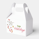 Aangepaste kerstdecoratie gunstbox bedankdoosjes (Voorkant Zijde)