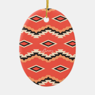 Aangepaste kerstdecorpties met stampatronen keramisch ornament