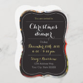 Aangepaste kerstdiner uitnodigen kaart (Voorkant / Achterkant)