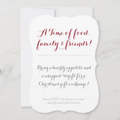 Aangepaste kerstdiner uitnodigen kaart (Achterkant)