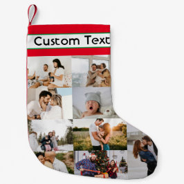 Aangepaste kerstfamilie Foto Collage, aangepaste t Kleine Kerstsok