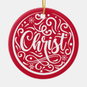 Aangepaste kerstfeestdag Christus Religie Keramisch Ornament (Voorkant)