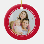 Aangepaste kerstfeestdag Christus Religie Keramisch Ornament (Achterkant)