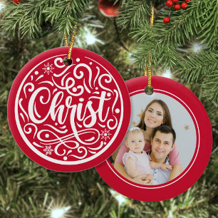 Aangepaste kerstfeestdag Christus Religie Keramisch Ornament