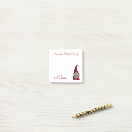Aangepaste kerstfeestdag in superieure stijl post-it® notes (Op bureau)