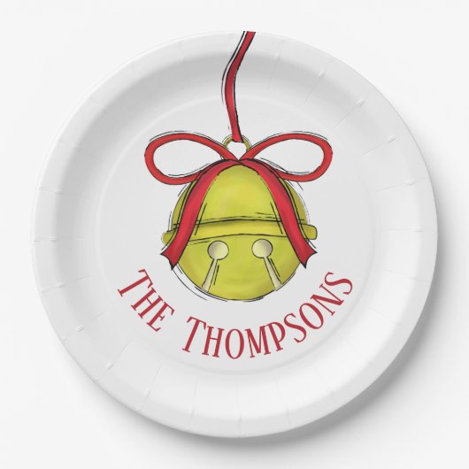 Aangepaste kerstfeestdag papieren bordje (Voorkant)