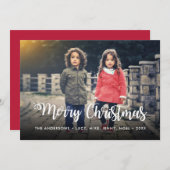 Aangepaste kerstfeestdag voor prettige kersttypogr feestdagenkaart (Voorkant / Achterkant)