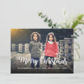 Aangepaste kerstfeestdag voor prettige kersttypogr feestdagenkaart (Staand voorkant)