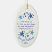 Aangepaste kerstfeestdagen, goede vrienden zoals s keramisch ornament (Rechts)