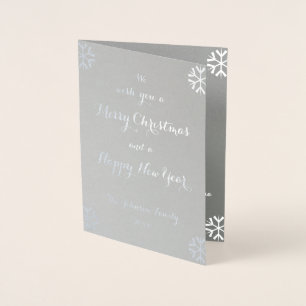 Aangepaste kerstfeestdagen, nieuwe jaren folie kaarten