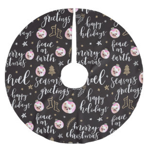 Aangepaste kerstfeestdagen voor foto's Calligrafie Kerstboom Rok