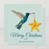 Aangepaste kerstfeestelijke kerstkaart (Voorkant / Achterkant)