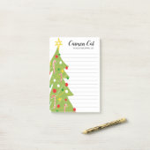 AANGEPASTE kerstfeestlijst Post-it® Notes (Op bureau)