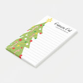 AANGEPASTE kerstfeestlijst Post-it® Notes (Schuin)