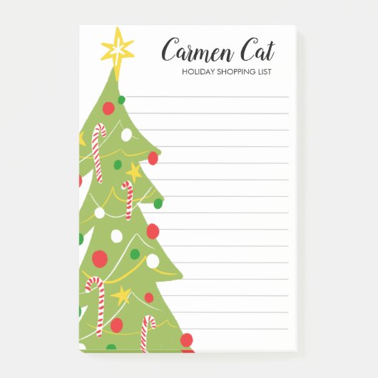 AANGEPASTE kerstfeestlijst Post-it® Notes (Voorkant)