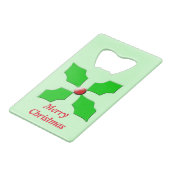 Aangepaste kerstflesopening voor prettig kerstfees kredietkaart flessenopener (Voorkant Gekanteld)