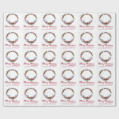 Aangepaste kerstfoto cadeaupapier (Vlak)