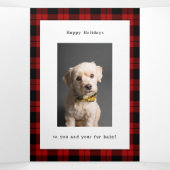 Aangepaste  kerstfoto drieluik kaart (Binnenkant midden)